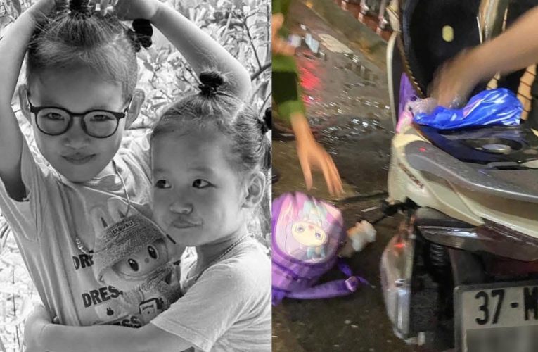 3 bố con nghi 4-4 sông Lam, trên cầu để lại 2 ba lô học sinh