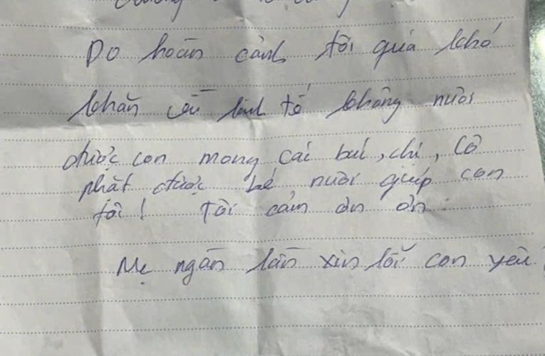 Bé gái bị bỏ rơi ở Hải Phòng cùng lời nhắn “Mẹ ngàn lần xin lỗi con”