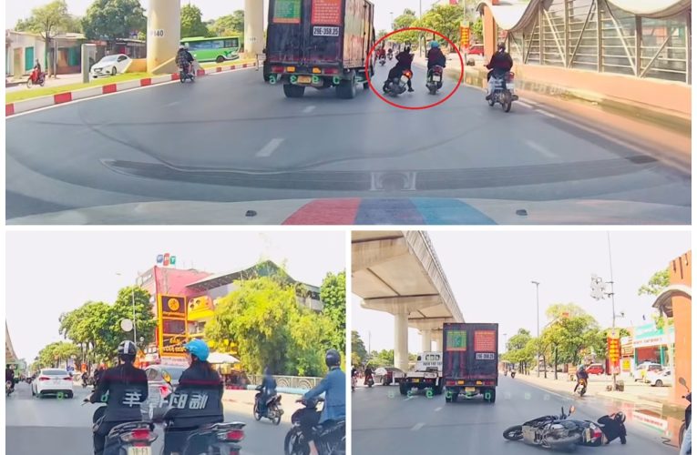 VIDEO: 2 chị gái dàn hàng vừa đi vừa nói chuyện và cái kết