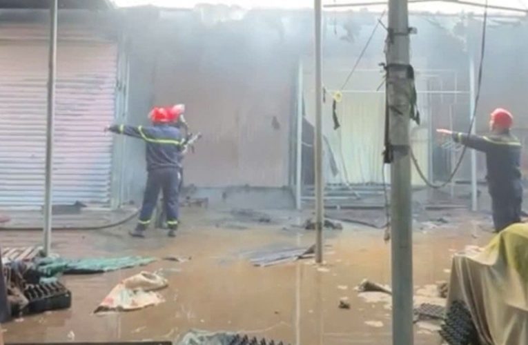 Công an TP Hải Phòng thông tin về vụ cháy ki-ốt quần áo tại chợ Rồng