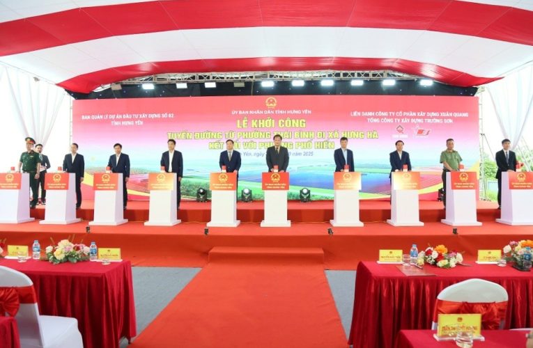 Hưng Yên khởi công tuyến đường từ phường Thái Bình đến Phố Hiến gần 5.000 tỷ đồng