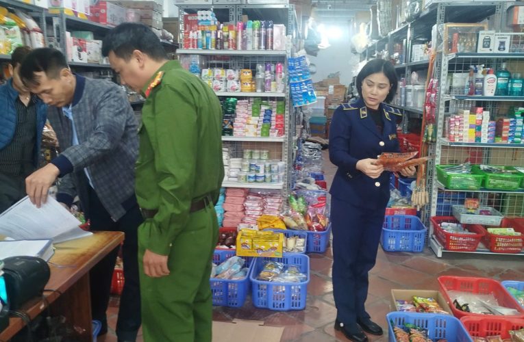 Phát hiện nhiều thực phẩm không rõ nguồn gốc, hộ kinh doanh tại phường Đồng Văn bị phạt 10 triệu đồng
