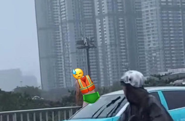 VIDEO: Tài xế taxi hành động khó hiểu trên cầu