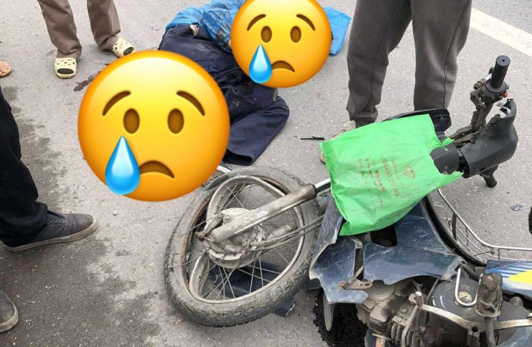 Hiện trường vụ TNGT ở cầu Hưng Hà