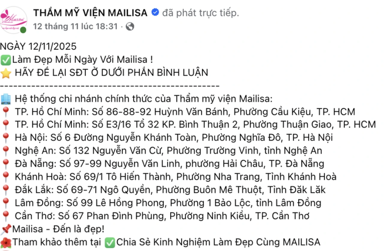 Thẩm mỹ viện Mailisa: Bất ngờ giải thể nhiều công ty, lộ điều bất thường