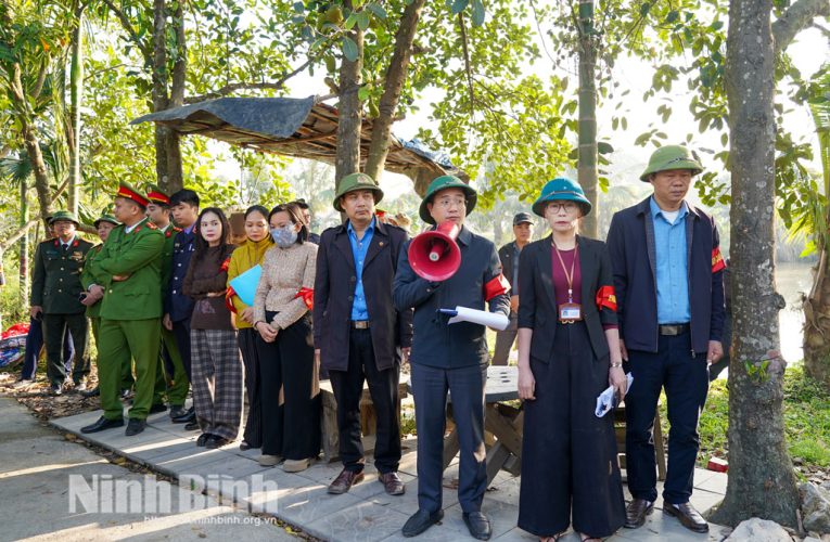 Phường Hà Nam tổ chức cưỡng chế thu hồi đất phục vụ dự án Đầu tư xây dựng Khu đô thị Đại học Nam Cao