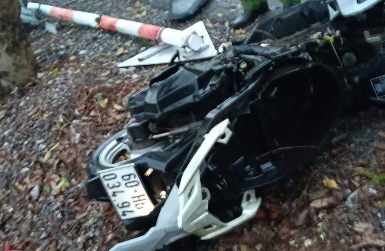 Hiện trường vụ TN gần trường tiểu học Trực Thắng