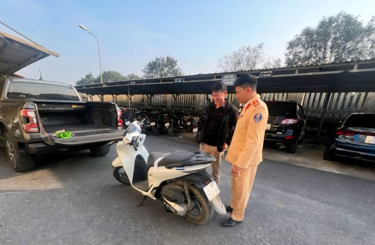 Tìm được xe mô tô bị mất trôm từ một vụ vi phạm giao thông tại Ninh Bình