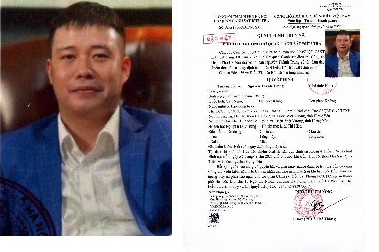 Truy nã Giám đốc Công ty CP tập đoàn Hoa Hồng Nguyễn Thành Trung