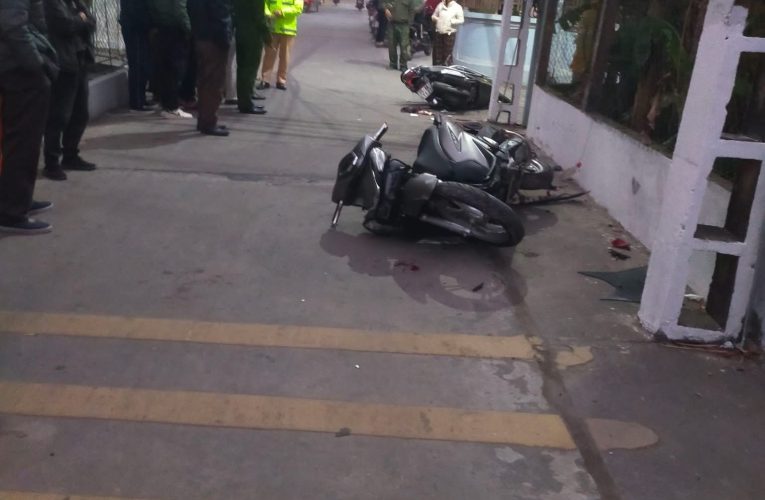 Đoạn video 2 thanh niên phóng nhanh trước khi xảy ra vụ va chạm