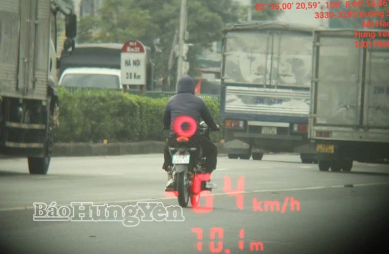 Hưng Yên: 15 phương tiện xe ô tô; 15 phương tiện xe mô tô chạy quá tốc độ trong tuần