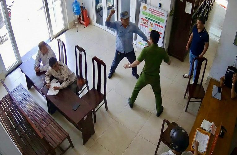 Vid: eo vụ ông chú hh công an trong trụ sở