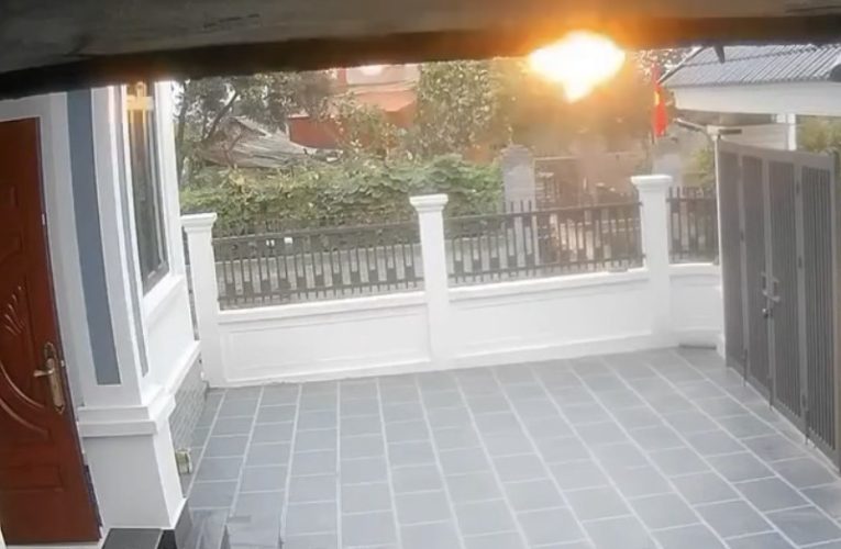 Camera nhà dân ghi lại vụ nổ nghi do fao tự chế tại Hưng Yên sáng nay