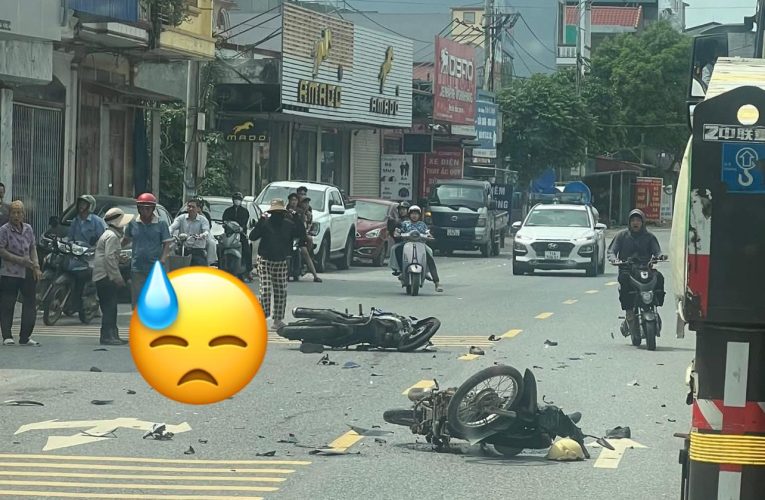 Hiện trường TNGT tại TT Hưng Hà